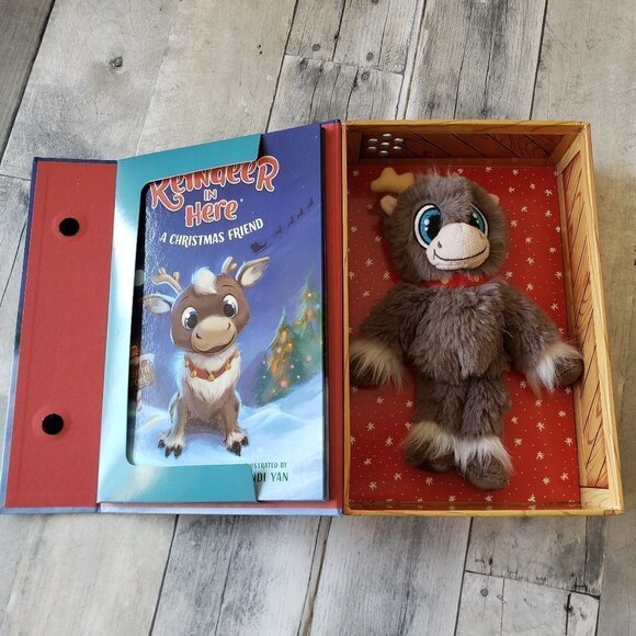 NWT - Reindeer in Here - by Adam Reed Plush & Hardcover Book - Picture 2 of 5